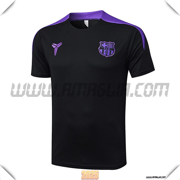 T Shirt Allenamento FC Barcellona Nero/viola 2025 2026