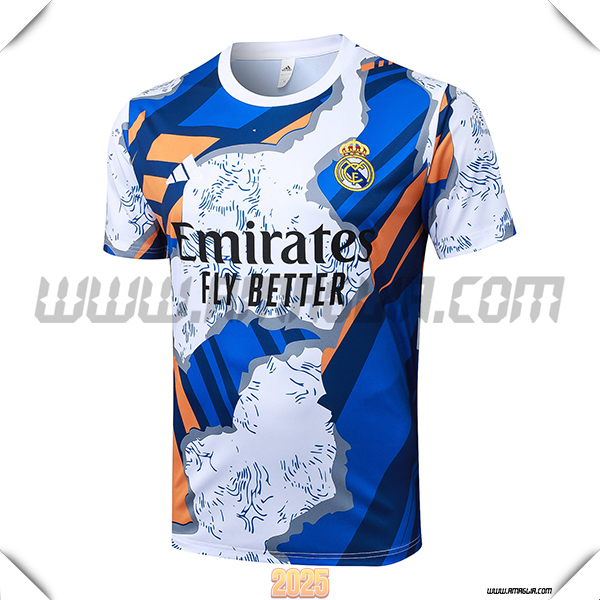 T Shirt Allenamento Real Madrid Bianco/Blu/Arancia 2025 2026