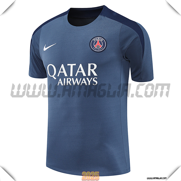 T Shirt Allenamento PSG Grigio/Blu 2025 2026