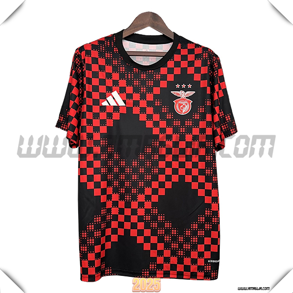T Shirt Allenamento S.L.Benfica Rosso/Nero 2025 2026 -02