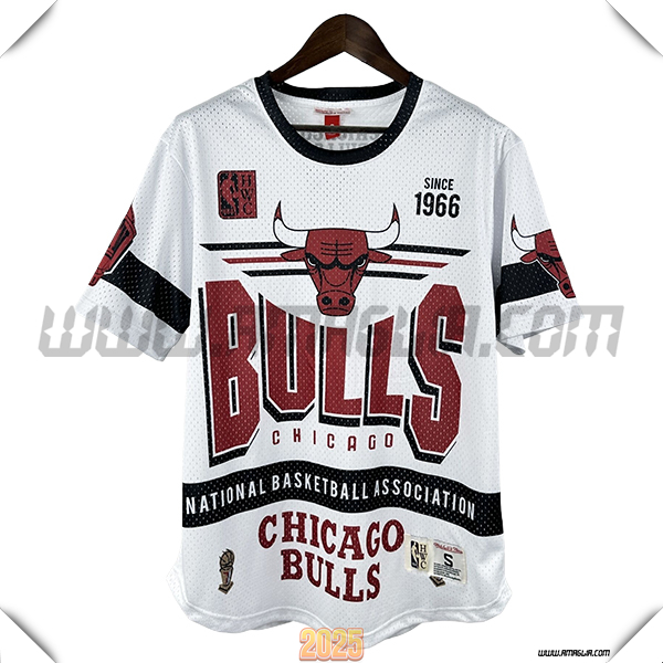 Maglia Chicago Bulls Retro 2025/26 Bianco/Rosso/Nero