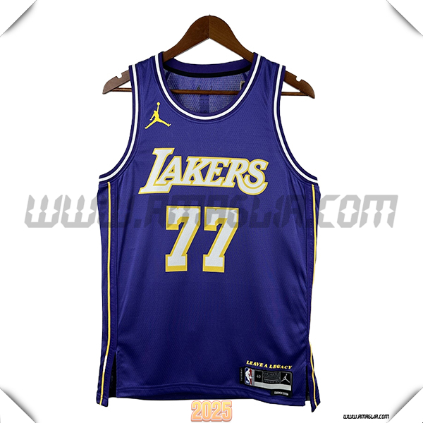Maglia Los Angeles Lakers (DONCIC #77) 2025/26 Bianco/viola/Giallo