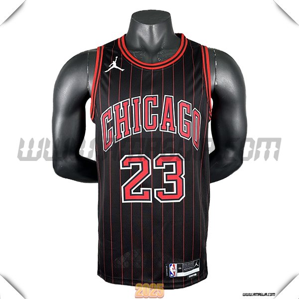 Maglia Chicago Bulls (JAMES #23) 2025/26 Nero/Rosso