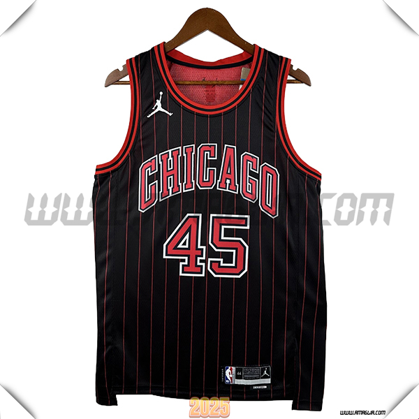 Maglia Chicago Bulls (JORDAN #45) 2025/26 Nero/Rosso -02