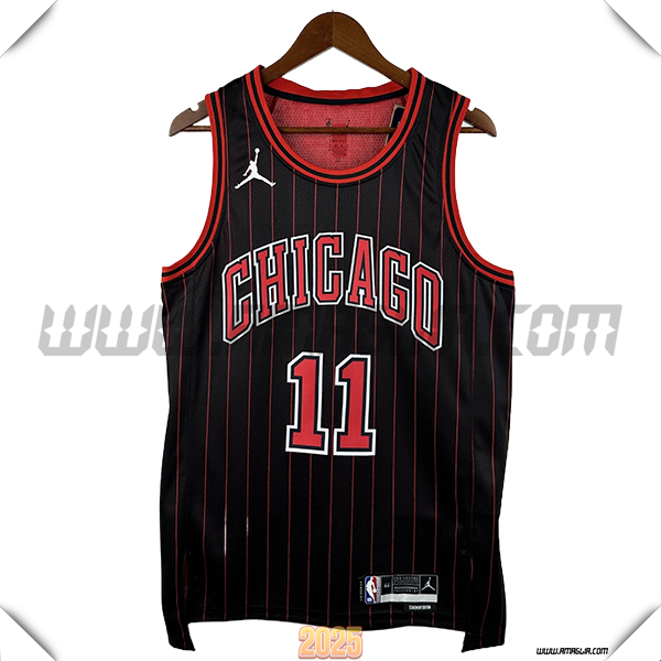 Maglia Chicago Bulls (DEROZAN #11) 2025/26 Nero/Rosso -02
