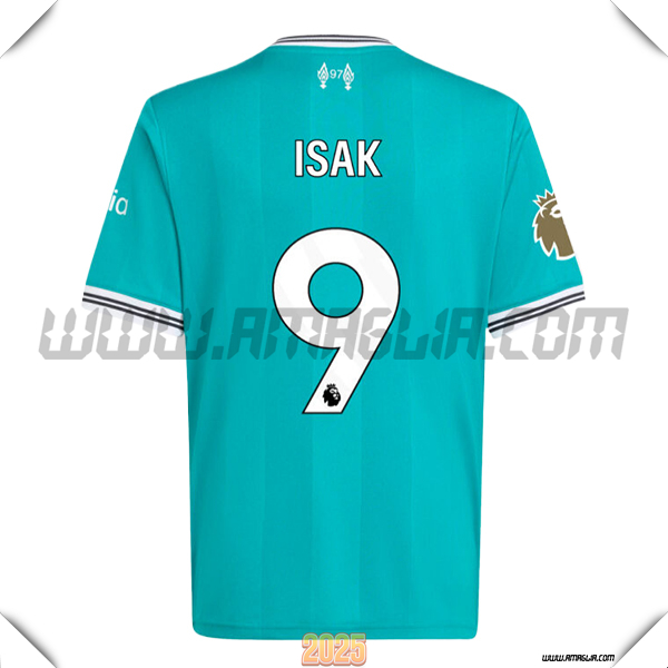 Terzo Maglia Calcio FC Liverpool ISAK #9 2025 2026 Verde