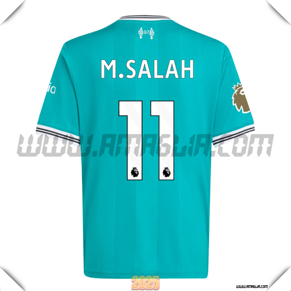 Terzo Maglia Calcio FC Liverpool M.SALAH #11 2025 2026 Verde