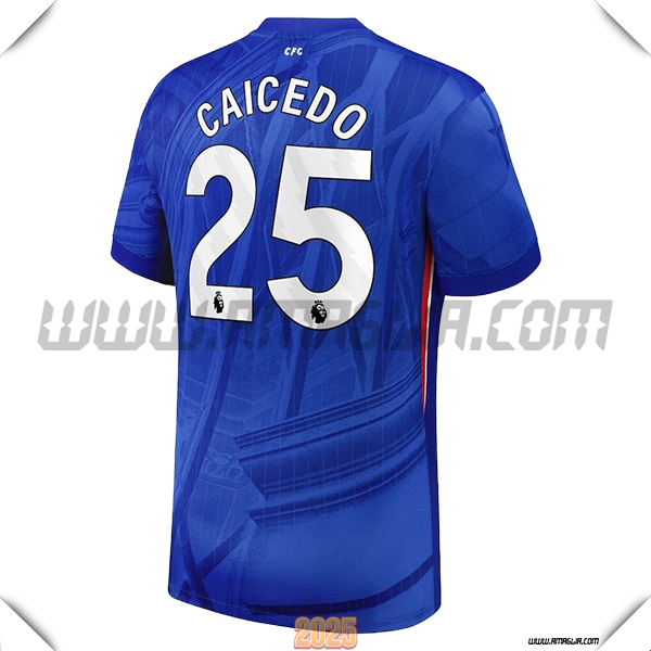 Prima Maglia Calcio FC Chelsea CAICEDO #25 2025 2026 Blu
