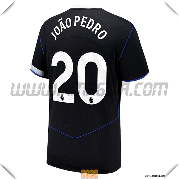 Terzo Maglia Calcio FC Chelsea JOÃO PEDRO #20 2025 2026 Nero