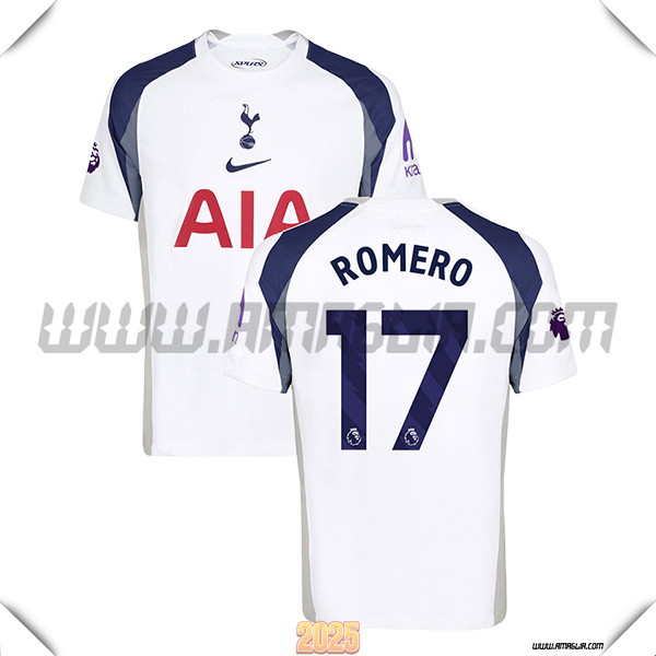 Prima Maglia Calcio Tottenham Hotspur ROMERO #17 2025 2026 Bianco