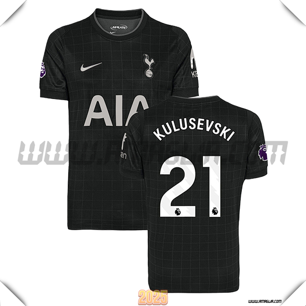 Seconda Maglia Calcio Tottenham Hotspur KULUSEVSKI #21 2025 2026 Nero
