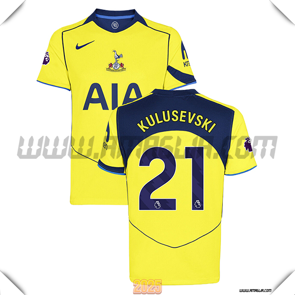 Terzo Maglia Calcio Tottenham Hotspur KULUSEVSKI #21 2025 2026 GIALLO