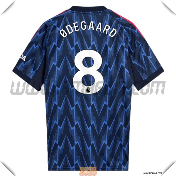 Seconda Maglia Calcio FC Arsenal ØDEGAARD #8 2025 2026 Blu Marina