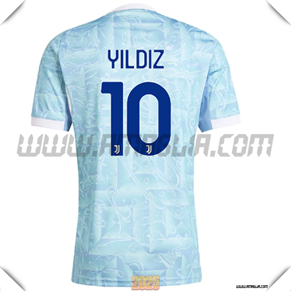 Seconda Maglia Calcio Juventus YILDIZ #10 2025 2026 Blu