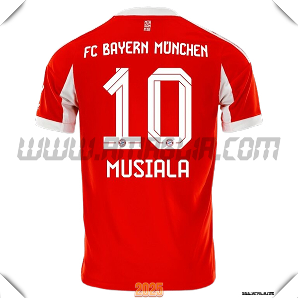 Prima Maglia Calcio Bayern Monaco MUSIALA #10 2025 2026 Rosso