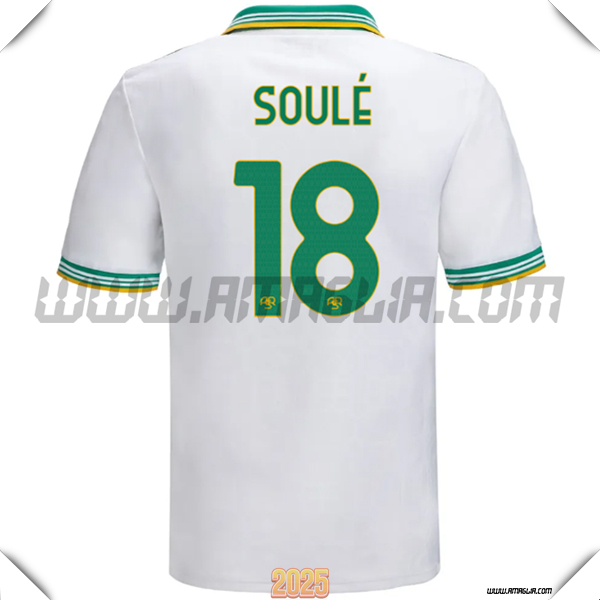 Terzo Maglia Calcio AS Roma SOULÉ #18 2025 2026 Bianco