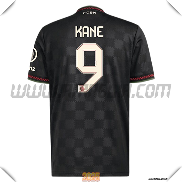 Maglia Calcio Bayern Monaco Champions League KANE #9 Nero 2025 2026