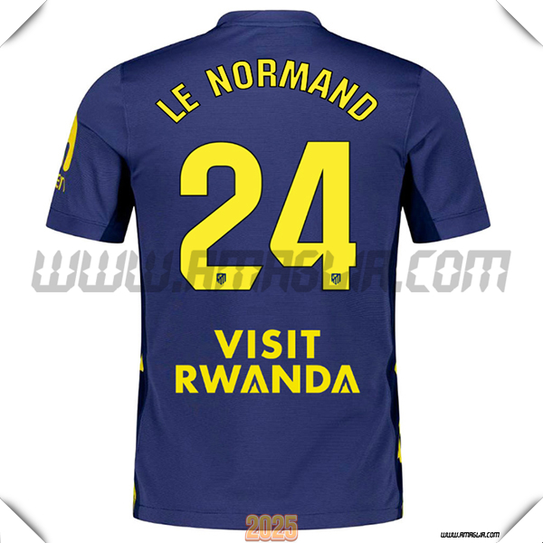 Seconda Maglia Calcio Atletico Madrid LE NORMAND #24 2025 2026 Blu Marina