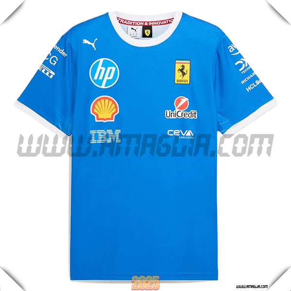Maglietta Scuderia Ferrari Team Blu 2025