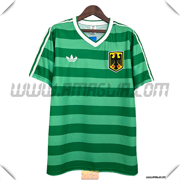 Maglia da Germania Retro Verde 1984
