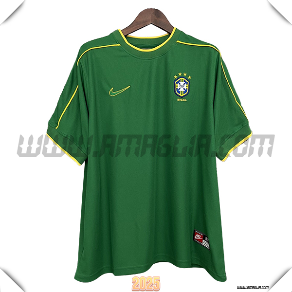 Maglia Calcio Portiere Brasile Retro Verde 1998
