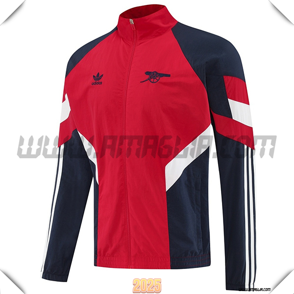 Giacca A Vento Arsenal Rosso/Nero/Bianco 2025 2026