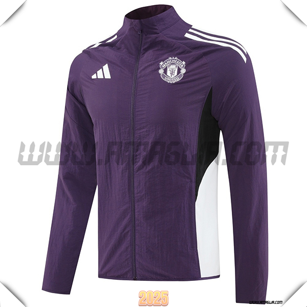 Giacca A Vento Manchester United viola/Bianco/Nero 2025 2026