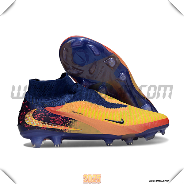 Nike Scarpe Da Calcio Phantom GX III Elite FG Giallo/Nero/Blu -02