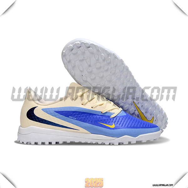 Nike Scarpe Da Calcio Phantom 6 Low Academy "Erling Haaland" Beige/Blu