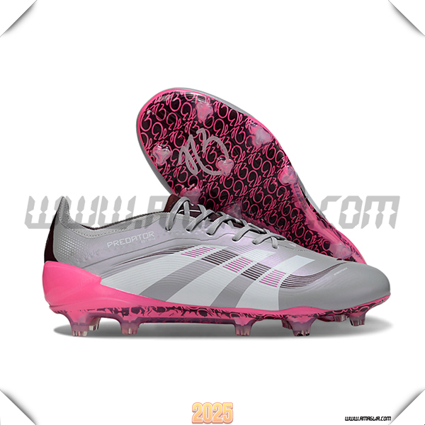 Adidas Scarpe Da Calcio 25 Predator Elite FG Grigio/Bianco/Rosa
