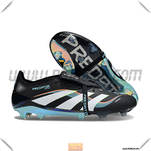 Adidas Scarpe Da Calcio 25 Predator Elite Tongue FG Nero/Bianco -02