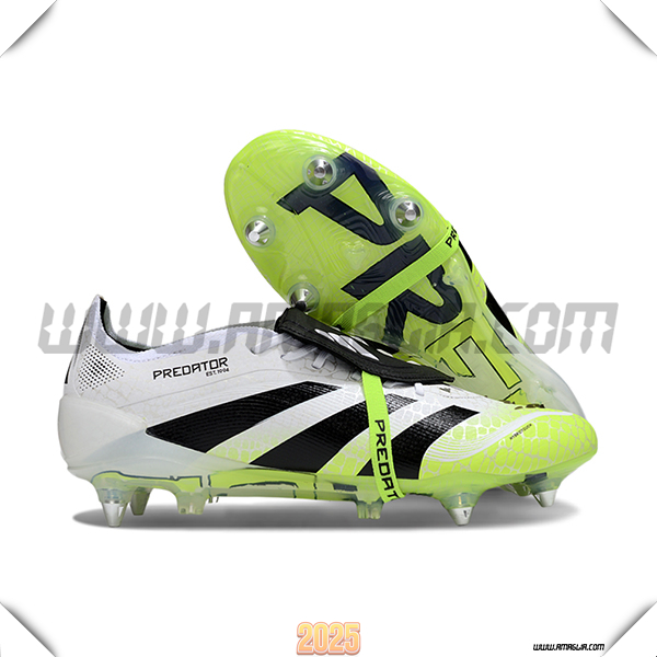 Adidas Scarpe Da Calcio 25 Predator Elite Tongue SG Bianco/Nero/Verde