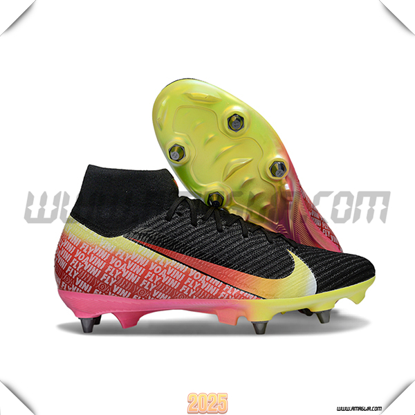 Nike Scarpe Da Calcio Air Zoom Mercurial Superfly IIX Elite SG Nero/Rosso/Giallo