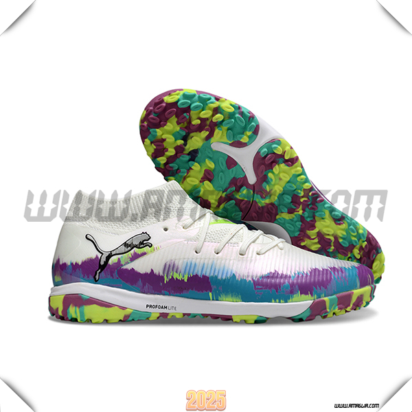 PUMA Scarpe Da Calcio FUTURE 8 ULTIMATE TF Bianco/viola/Blu/Verde