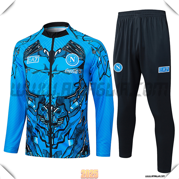 Tuta Calcio Giacca SSC Napoli Blu/Nero 2025 2026