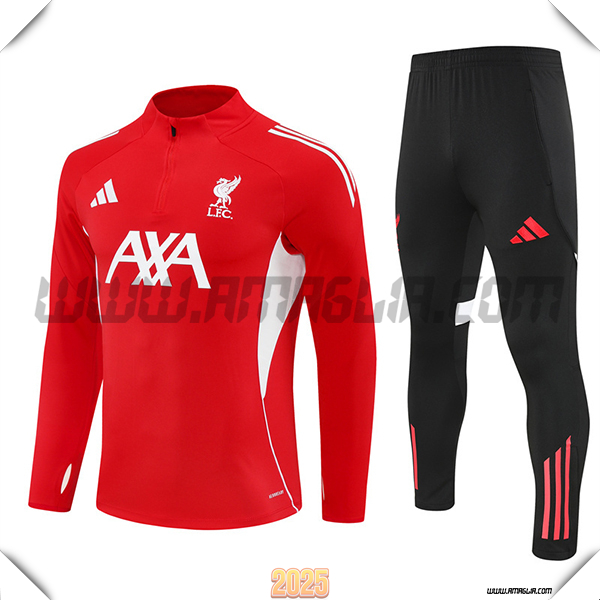 Tuta Calcio FC Liverpool Rosso/Bianco 2025 2026