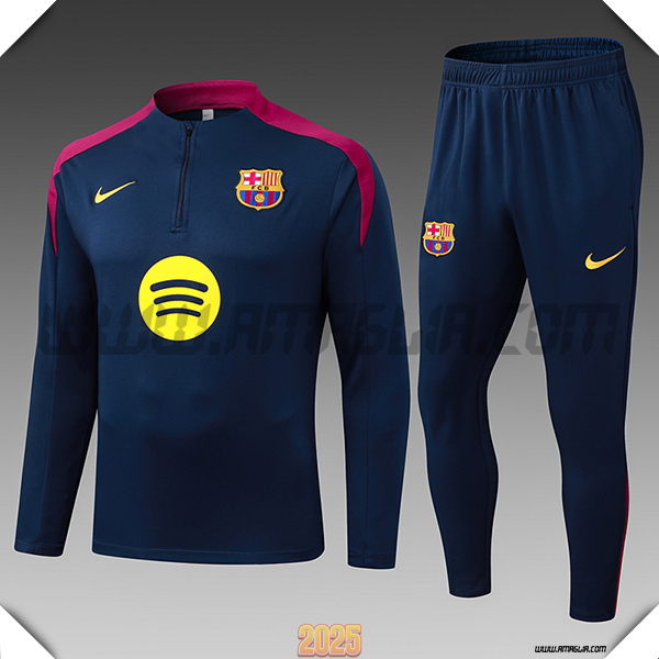 Tuta Calcio FC Barcellona Bambino Blu Reale 2025 2026