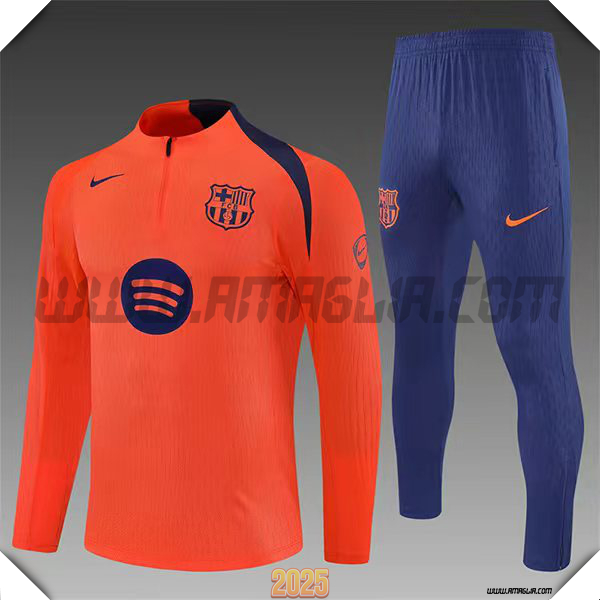 Tuta Calcio FC Barcellona Bambino Arancia/Blu 2025 2026