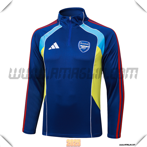Felpa Allenamento Arsenal Blu/Giallo/Rosso 2025 2026