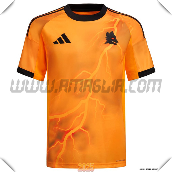 Nuovo Maglia da AS Roma Seconda 2025 2026 Arancia