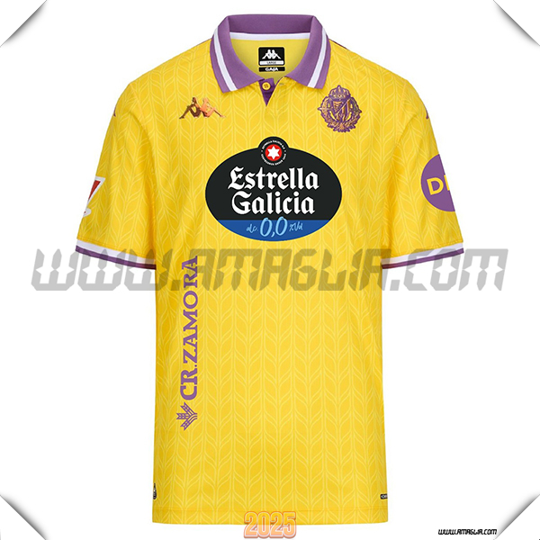 Nuovo Maglia da Real Valladolid Terzo 2025 2026 GIALLO