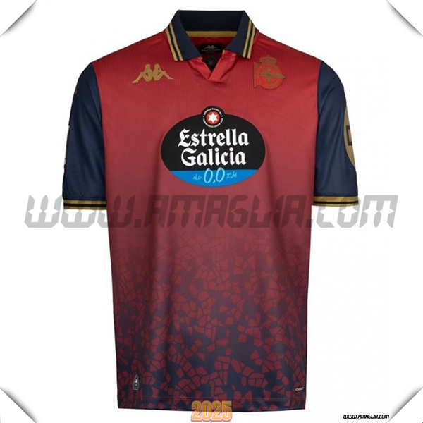 Nuovo Maglia da Deportivo Seconda 2025 2026 Rosso/Nero