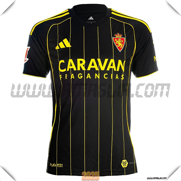Nuovo Maglia da Real Zaragoza Seconda 2025 2026 Nero