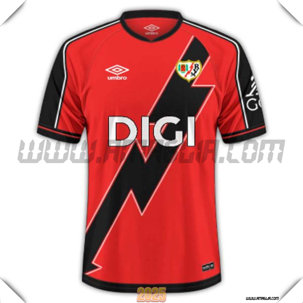 Nuovo Maglia da Rayo Vallecano Seconda 2025 2026 Rosso/Nero