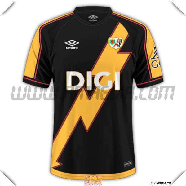 Nuovo Maglia da Rayo Vallecano Terzo 2025 2026 Nero/GIALLO