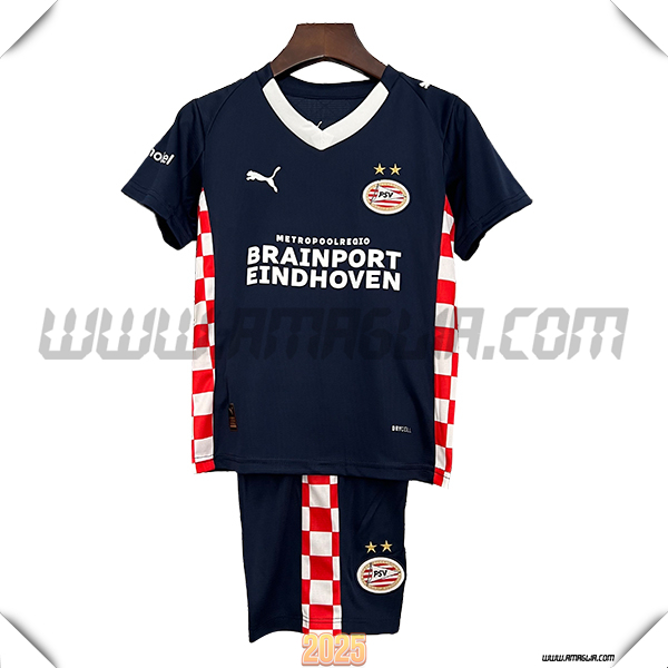 Nuovo Maglia da PSV Eindhoven Bambino Seconda 2025 2026 Nero