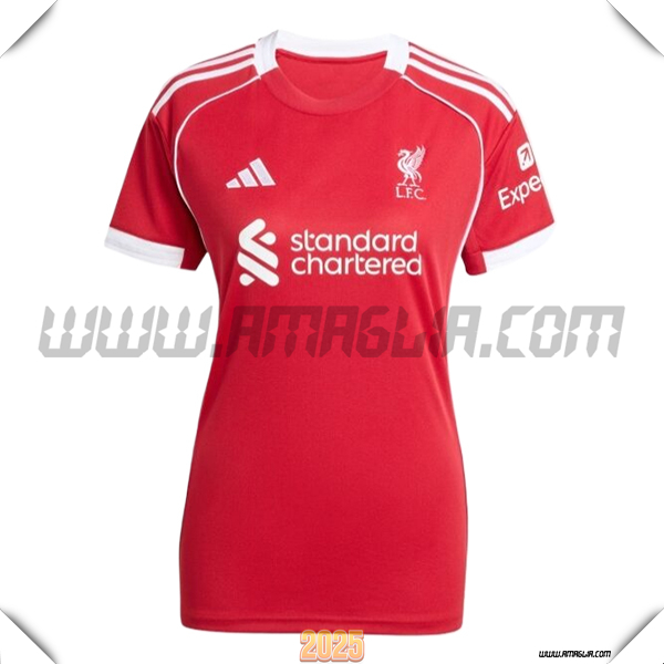 Nuovo Maglia da FC Liverpool Donne Prima 2025 2026 Rosso