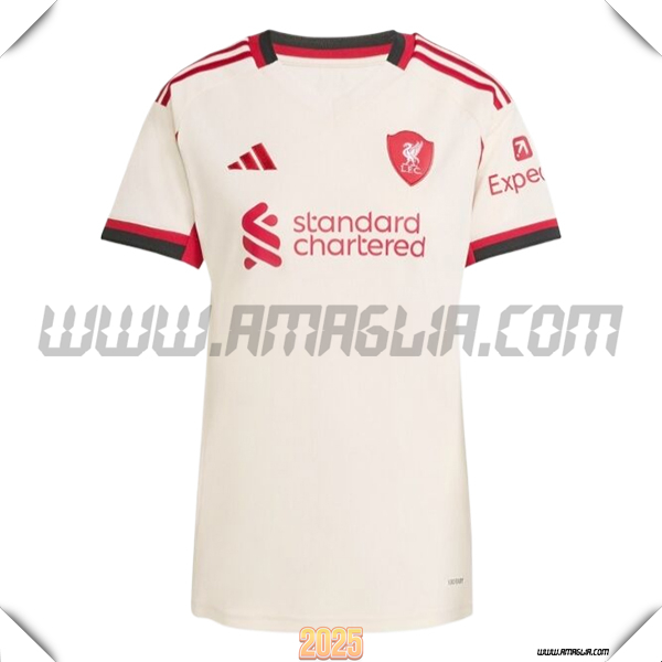 Nuovo Maglia da FC Liverpool Donne Seconda 2025 2026 Bianco