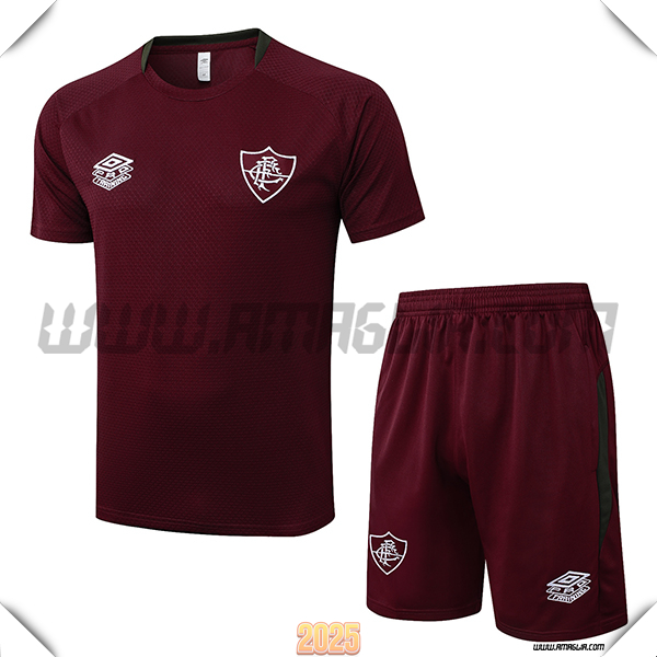 Kit Maglia Allenamento Fluminense Rosso/Marrone 2025 2026