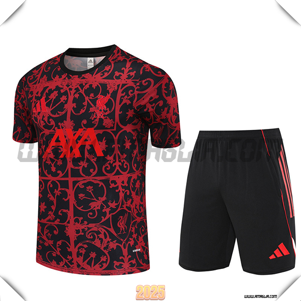Kit Maglia Allenamento FC Liverpool Rosso/Nero 2025 2026